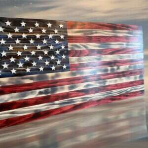Handcrafted Wooden Flag